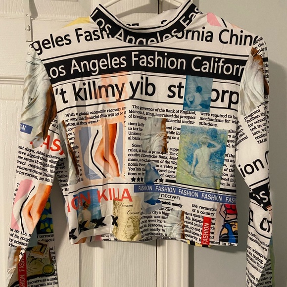 Magazine print two piece legging set - Picture 2 of 3